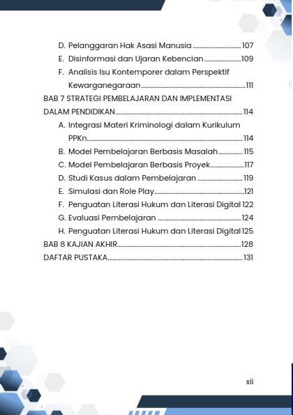 Kriminologi dalam Perspektif Pendidikan Kewarganegaraan (Membangun Kesadaran Hukum dan Karakter Warga Negara) - Image 4